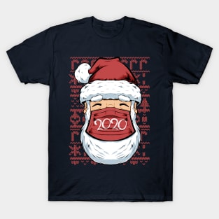 santa claus quarantine 2020 merry christmas T-Shirt